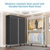 VIPEK R2C Plus Heavy Duty Rolling Garment Rack with Cover Clothing Rack Wardrobe, White Rack with Cover - image 4 of 4