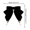 INSPIRE CHIC Women's Retro Velvet Ribbon Pre-Tied Big Bowknot Brooch Pin - 2 of 4