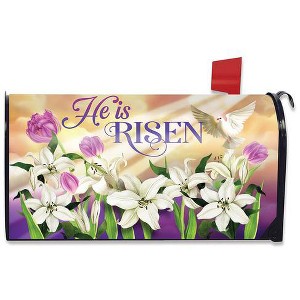 Briarwood Lane Easter Mailbox Cover  - Standard Size - He Is Risen Lillies For Easter Mailbox Cover - 1 of 3