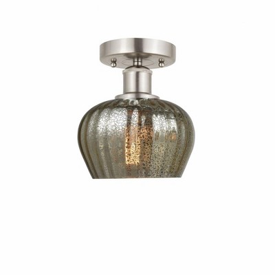 Fenton - 1 Light Semi-Flush Mount In Industrial Style-8.25 Inches Tall and 6.5 Inches Wide