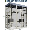 Garvee Catio Outdoor Cat Enclosure, 70.1" Large Wood Catio Outdoor Cats Enclosure with Waterproof Roof, 2 Cat Resting Box & Platforms, UV Resistant - 2 of 4