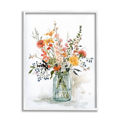 Stupell Industries Warm Summer Meadow Floral Bouquet Still Life Painting