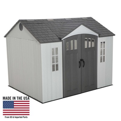 Lifetime 10 Ft. x 8 Ft. Outdoor Storage Shed, Light Gray (60243)