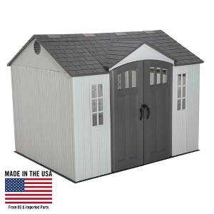 Lifetime 10 Ft. x 8 Ft. Outdoor Storage Shed, Light Gray (60243) - 1 of 4