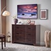 Farmhouse Drawers Dresser for Bedroom, Wood Curved Wide Chest of Drawers - 2 of 4