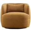 Boucle Upholstered Swivel Armchair - Kinwell - 2 of 4
