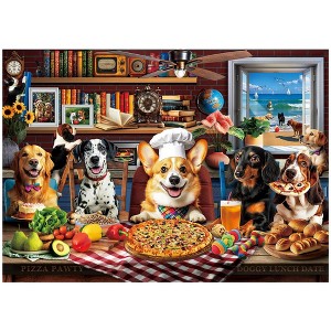 BenBen Puzzles for Adults 500 Pieces, Dogs' Dinner Party Animal Jigsaw Puzzle, 20.5" x 15" - 1 of 4
