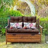 ARTPLAN All Weather Chair Outdoor Cushions Settee Loveseat Bench Cushions Set of 5 Wicker Tufted Pillow for Patio Outdoor Furniture - 2 of 4