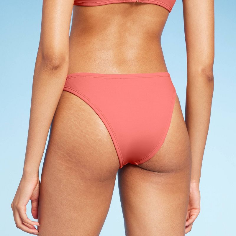 Women's High Leg Extra Cheeky Bikini Bottom - Shade & Shore™ Pink, 3 of 7