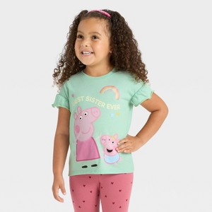 Toddler Girls' Peppa Pig Graphic T-Shirt - Green - 1 of 4