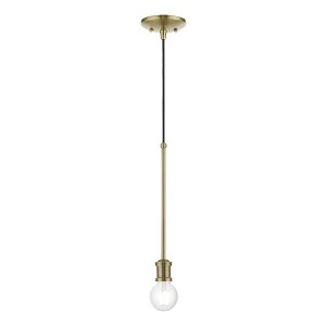 Livex Lighting Lansdale 1 - Light Pendant in  Antique Brass - 1 of 3