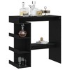 vidaXL Compact Space-Saving Bar Table with Storage Racks - 39.4"x19.7"x40" - Modern Design in Black - 4 of 4