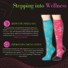 Tipi Toe 3 Pairs Compression Socks for Men & Women Solid Plain Black Knee High Socks (12-14 mmHg) - 2 of 4
