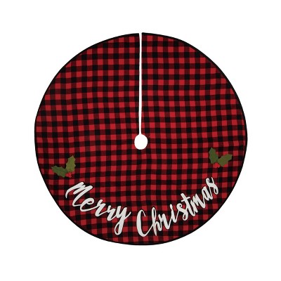 Transpac Polyester 48.03 In. Multicolored Christmas Buffalo Check Tree ...
