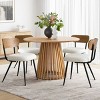 Boucle Dining Chair Set of 4, Scandia-style Dining Chair with Metal Base, Armless Side Chairs with Metal Legs, Indoor Furniture - Maison Boucle - 2 of 4