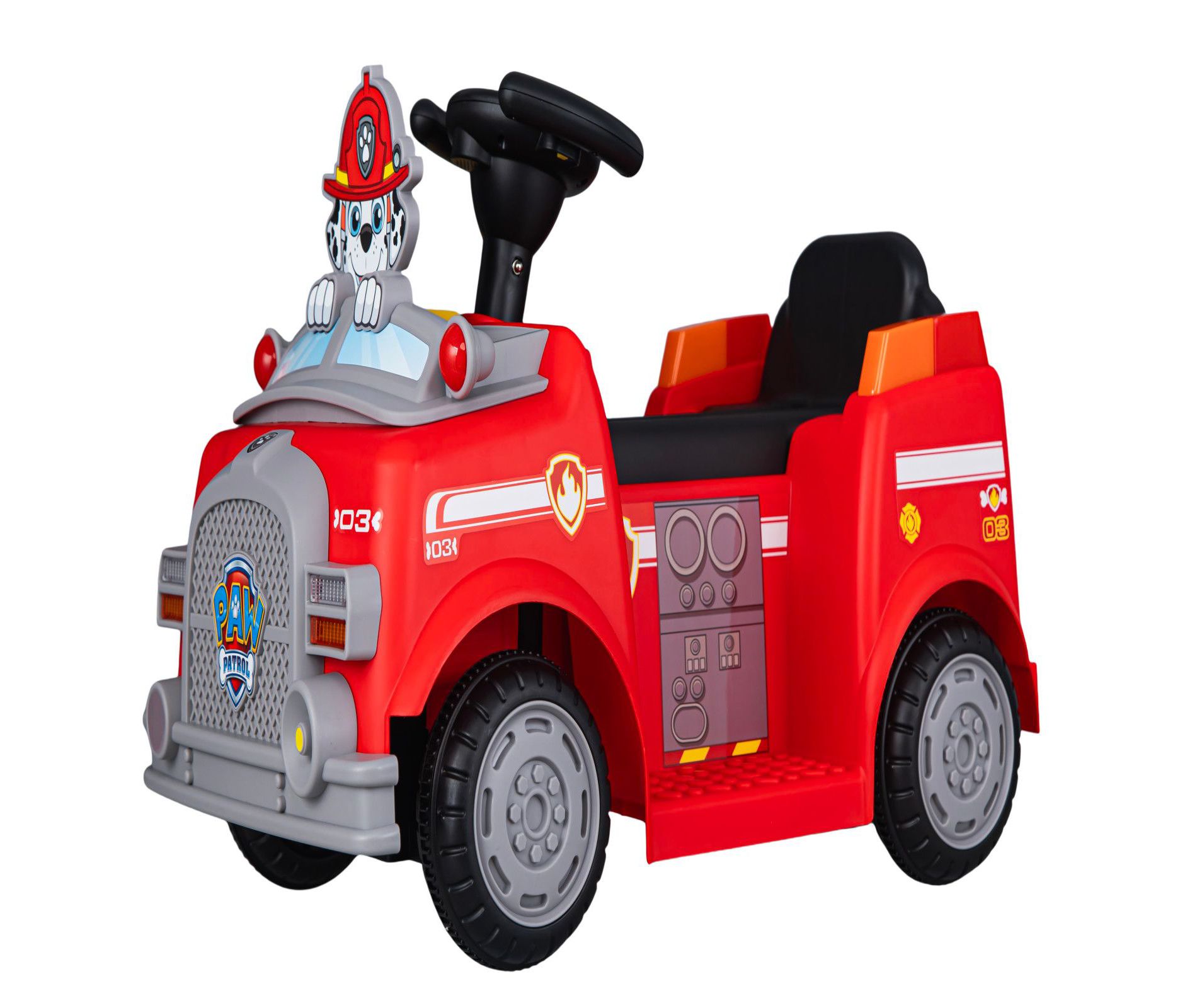 PAW Patrol Marshall Ride On Quad 6V Kids with Molded Seat, Cup Holder, and Durable Build