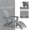 GARPROVM HDPE Adirondack Chair with Ottoman Weather-Resistant Outdoor Patio Furniture - 4 of 4