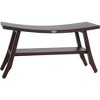 34" Satori DT176 Wide Teak Wood Shower Bench with Shelf - DecoTeak: Rectangle, Non-Upholstered, 250lb Capacity - 2 of 4