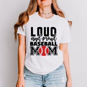 Simply Sage Market Loud And Proud Baseball Mom Short Sleeve Tee - 1 of 4