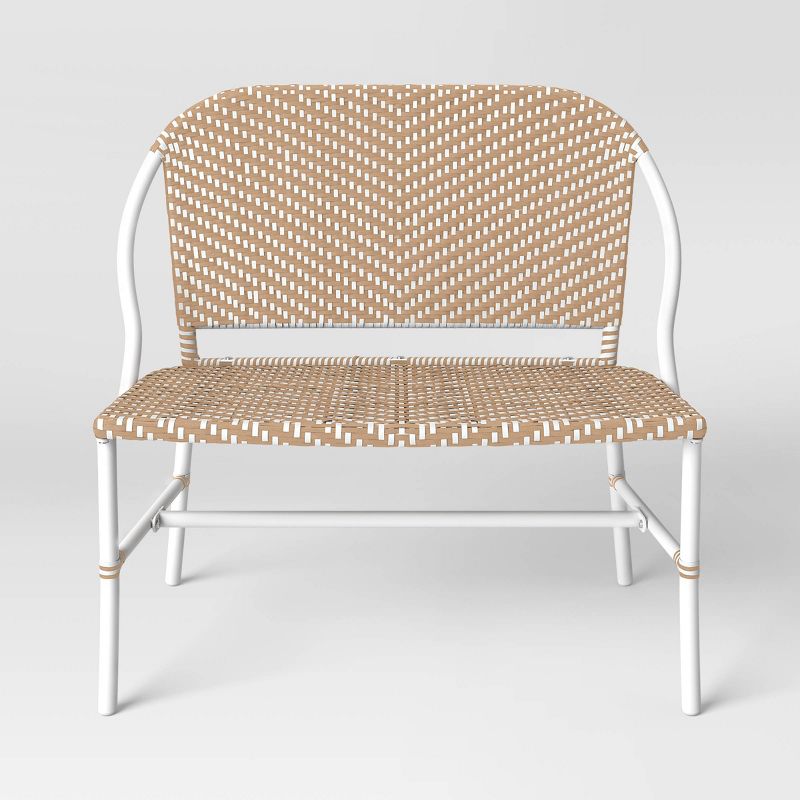 Suffield Wicker Patio Bench with Back - Threshold&#8482;, 4 of 9
