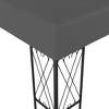 vidaXL Gazebo Outdoor Canopy Tent Patio Pavilion Wedding Party Tent Fabric - Anthracite 118.1" x 118.1" - 3 of 4