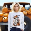 Simply Sage Market Women's Floral Halloween Ghost Long Sleeve Graphic Tee - image 2 of 4