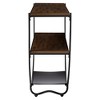 Blakes Rustic Industrial Style Textured Finish Metal Distressed Wood Console Table - Antique Black - Baxton Studio - 3 of 4