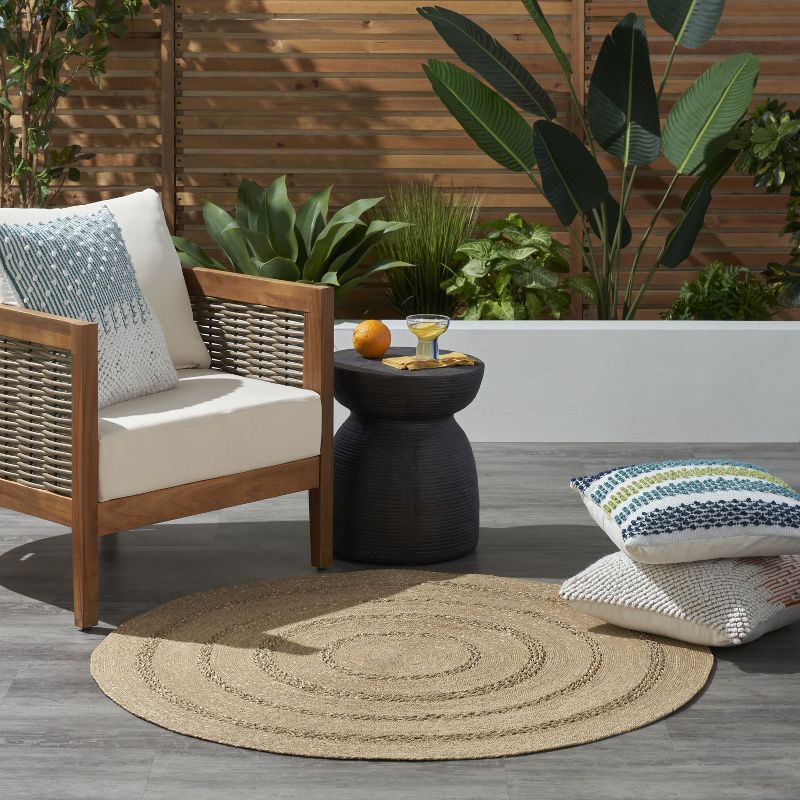 Nourison Natural Woven Seagrass Indoor Outdoor Area Rug, 2 of 10
