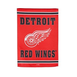 Evergreen Garden Flag Embossed Suede, Detroit Red Wings Double Sided Indoor Outdoor Decor 18" x 12.5" - 1 of 4