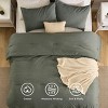 5-Piece Comforter Set with Cotton Waffle Throw Blanket - 4 of 4