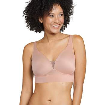 Jockey Women's Cotton Blend Seamfree Light Support Bralette M Soft Pink :  Target