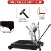Acekool 25 Gallon Oil Drain Pan, 95L Foldable Low Profile Oil Tank with Pump, Hose, Mesh Grille, Swivel Casters, Red - 3 of 4