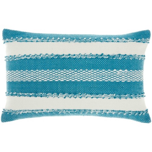 Striped outdoor hot sale lumbar pillows