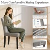 Modern Dining Chairs Set of 2, High Back Linen Fabric Upholstered Dining Room Chairs with Rubber Wood Legs for Kitchen, Living Room - 2 of 4