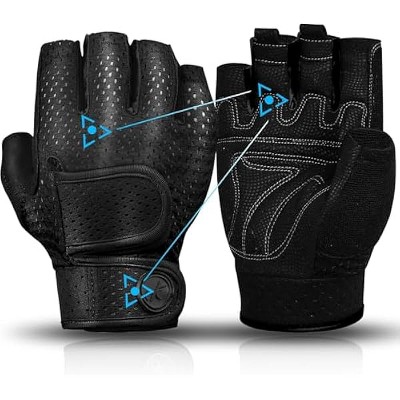 DSANE Workout Gloves Padded Weight Lifting Gloves for Men/Women, [3MM Gel] Fingerless Grip Gym Gloves Fitness Gloves for Exercise,Weightlifting