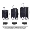 FURNIinspire Bag and Luggage Sets Stylish Hard Shell Suitcase Set 3 Piece Luggage with Spinner Wheels Travel Business, Black, 18.7"*12.2"*30.51" - 3 of 4