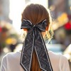 Unique Bargains Women's Paisley Print Scarf Headband Black White 1 Pc - 2 of 4