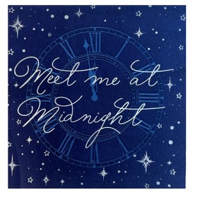 Jollity & Co. - Meet Me At Midnight Cocktail Napkins - Pack of 20 Paper Napkins - 1 of 4