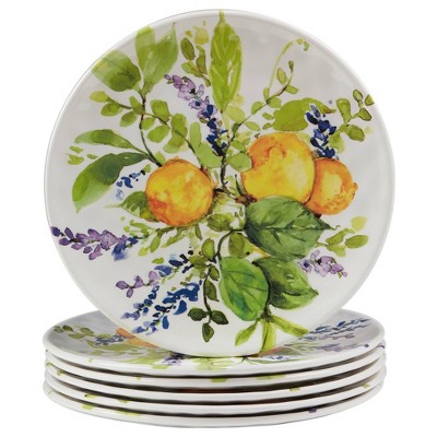 Set of 6 Lemon Zest Salad Plates - Certified International