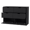 NicBex 42.1" W 6-Drawer Dresser Modern 2-Tone Storage with 4 Full-Extension Drawers & 2 Pull-Down Cabinets, Rectangle Bedroom Organizer - 4 of 4