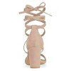 Allegra K Women's Back to College Open Toe Lace Up Chunky High Heels Strappy Sandals - 3 of 4
