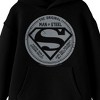Superman The Original Man Of Steel Long Sleeve Youth Black Hooded Sweatshirt - 2 of 3