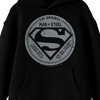 Superman The Original Man Of Steel Long Sleeve Youth Black Hooded Sweatshirt - image 2 of 3