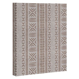 16" x 20" Little Arrow Design Co Rust Stone Mudcloth Geometric Unframed Wall Canvas Art - Deny Designs - 1 of 4