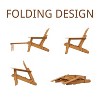 Kumasinova 19"/30"/29" Folding Adirondack Chair,Hemlock Wood Pre-Assembled Outdoor Chairs,330lb Capacity,Camping Chairs for Garden,Patio&Poolside - 4 of 4