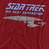 Star Trek Distressed Tng Adult T-Shirt Cardinal - 2 of 4