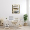 Stupell Industries Brown Blue Abstract Shapes Black Floater Framed Canvas Wall Art - 2 of 4