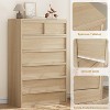 Zstar Wooden Dresser, Drawer Dresser with Large Drawers Storage for Bedroom, Living Room, Nursery, Entryway - 4 of 4