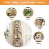 MAYEERTY 5-Tier Corner Shelf, 70" Tall Corner Ladder Shelf Small Bookshelf - 3 of 4