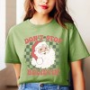Simply Sage Market Women's Don't Stop Believin' Santa Checkered Short Sleeve Garment Dyed Tee - 2 of 4